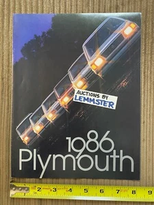 Brochure catalogo Plymouth Voyager Tursimo Gran Fury Salon Reliant Caravelle 1986 - Foto 1 di 5