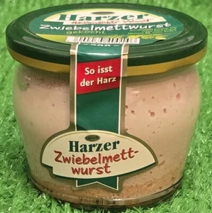 (14,95€/kg Harzer Hausmacher ZWIEBELMETTWURST 200g Wurstglas Keunecke Ostprodukt - Bild 1 von 4