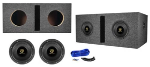 (2) Rockville W65K9D2 6,5" 1000W Auto Subwoofer Subs + belüftetes Sub Box Gehäuse - Bild 1 von 12