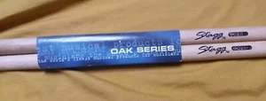 Stagg Oak Drumsticks Nylon Tip 2B Grip SO2BN 16" Pair Drummer Band Equipment - Picture 1 of 15