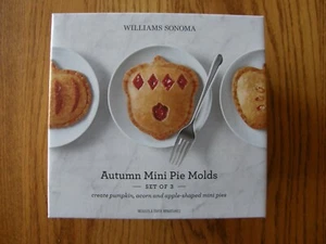 Set 3:Williams Sonoma Autumn Mini Pocket / Hand Pie Molds-Apple, Acorn, Pumpkin - Picture 1 of 5