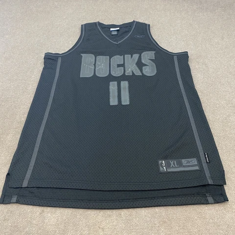 Milwaukee Bucks Jersey TJ Ford Reebok Exclusive Edition All Black Size XL Mens Cover