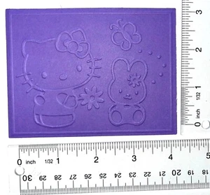 💗5 EMBOSSED HELLO KITTY cardstock paper die cut embellishment scrapbook - Picture 1 of 27