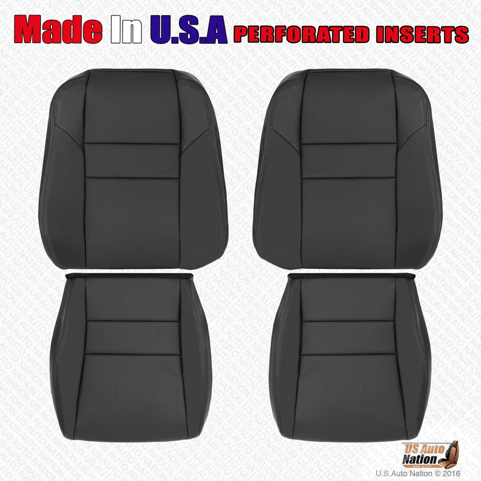 Cubierta de asiento de cuero negra para conductor pasajero Acura TSX 2004 2005 2006 2007 2008 Foto 1 de 1