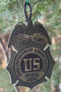 DEA special edition Special Agent TacticalBLK CHRISTMAS ORNAMENT - Very Rare - Picture 1 of 1
