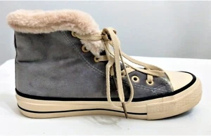 Beierpal 8ER Star Gray Suede Like Uppers & Faux Fur Lined Comfort Shoes Sz 9.5? - Picture 1 of 7