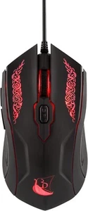 Konix Drakkar Shaman Gaming Mouse (Black) /PC Blood Light Red Optical - Picture 1 of 8