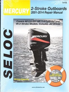 2001-2014 Mercury Outboard 2-Stroke 2.5-250 HP Seloc Repair Service Manual 00675 - Picture 1 of 1