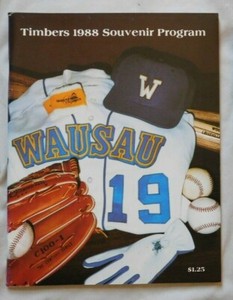 1988 Wausau Timbers Vs Madison Muskies Baseball program