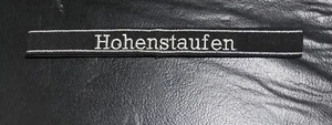 WWII German Army cuff title WAFFEN Hohenstaufen Reproduction re-enacting acting - Picture 1 of 3