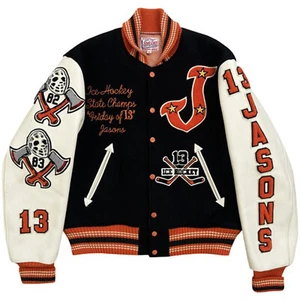 Men’s Bomber Jacket Chenille Embroidery Patches 100% Wool Fashion Varsity Jacket - Picture 1 of 3