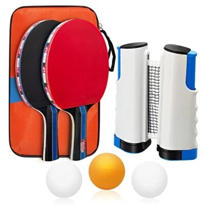 BAOZUN Tischtennisschläger Set Tischtennis Set Tischtennis-Schläger mit 2 Tischtenn...