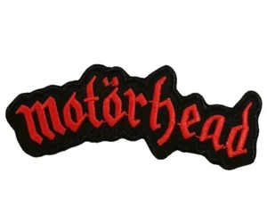 MOTORHEAD logo Red Embroidered Patch Iron on Sew Badge Heavy rock Metal Lemmy - Picture 1 of 11