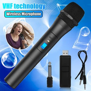 Wireless VHF Professional Microphone Handheld Mic System Karaoke w/Receiver - Picture 1 of 9