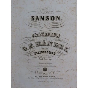 Händel G. F. Samson Oratorio Ch. Czerny Piano ca1846 - Foto 1 di 4