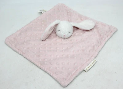 Mantas y más allá Pink Bunny Rabbit Lovey Baby Manta de seguridad Minky 12" Foto 1 de 4