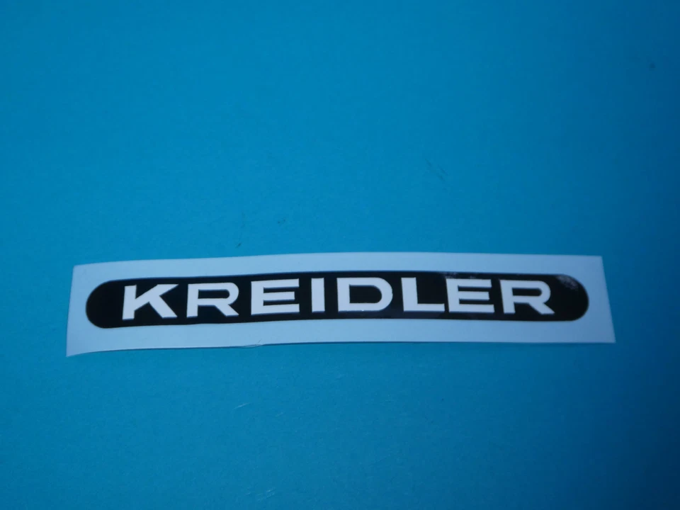 Kreidler Schriftzug Lampen Spoiler Aufkleber Sticker Schriftzug Dekor Weiss-Schw - Bild 1 von 1