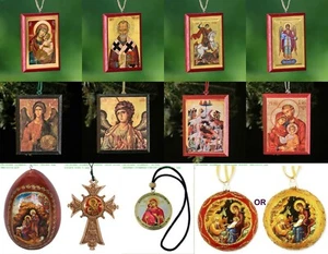 Christmas Ornament Collection -12 Hanging Orthodox Christian Icons -Assorted-NEW - Picture 1 of 12