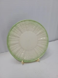 Irish Belleek grüne Tridaena/Limpet Seitenplatte 3. schwarze Markierung TRIO PLATTE - Bild 1 von 7