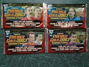 topps premier gold 2003 set of 4 empty wrappers