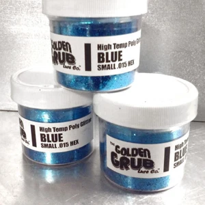 NEW 2 OZ. Jar BLUE High Temp Glitter .015 Hex Fishing Lure Making plastisol - Picture 1 of 1
