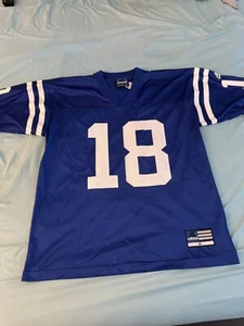 ADDIDAS SIZE M BLUE INDIANAPOLIS COLTS PAYTON MANNING #18 JERSEY - Picture 1 of 8