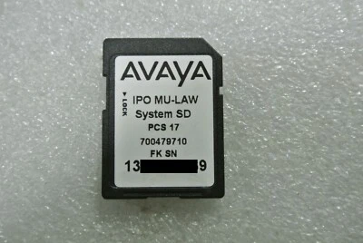 AVAYA IPO MU-LAW PCS17 SYSTEM SD Card Avaya IP 500 V2 700479710 - Image 1 of 2