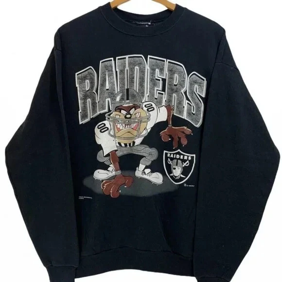 Sudadera de cuello redondo gráfica Looney Tunes de Los Angeles Raiders años 90 KH18051 Foto 1 de 2