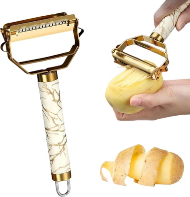 3 in 1 Vegetable Peeler Stainless Steel Fruit Potato Peeler with Non Slip Handle - Image 1 of 4