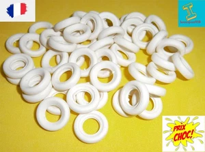 DINKY TOYS LOT DE 50 PNEUS  15/8 BANDE RONDE LISSE BLANC  1/43 spéciales  souple - Foto 1 di 1