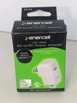 Enercell AC to DC Power Adapter 6V DC 300mA 273-313 - Image 1 of 4