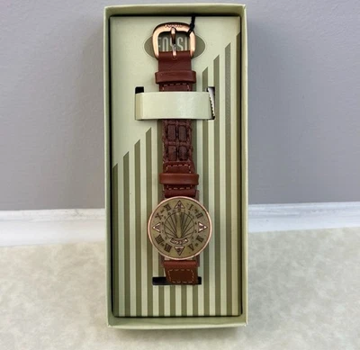 Reloj de sol vintage Fossil para mujer correa de cuero SIN PROBAR Foto 1 de 4
