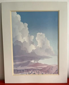 Doug West Santa Fe "Tetilla Peak" serigrafia fine art 1980 sud-ovest firmata 18/90 - Foto 1 di 6