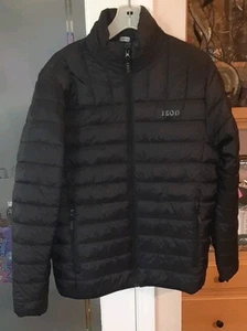 Izod puffer jacket - men's  Small - Full zip -  black - Picture 1 of 11