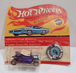 1968 Redline Hot Wheel - MOC - HOT HEAP - U.S. / PURPLE - Picture 1 of 9