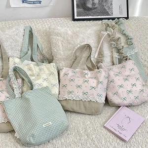 Lace Crossbody Bag Canvas Single Satchel New Shoulder Bag Spring Summer - Picture 1 of 15