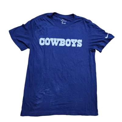 Camisa Nike NFL Dallas Cowboys S Hombres Deletrear Logo Juego Lateral Comodidad Algodón Foto 1 de 4