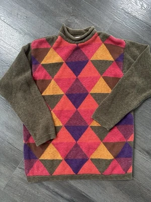 Suéter De Colección Primera Edición 100% Algodón Manga Larga Pequeño Argyle Simulación Multicolor Foto 1 de 4