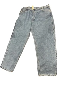 2005 Carhartt Jeans 46x32 B17STW Relaxed Fit Stonewash Blue Denim Work Jeans - Picture 1 of 7