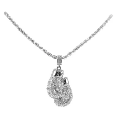  Boxhandschuhe Anhänger Kette Kettenanhänger Pendellanz Halskette - Bild 1 von 4