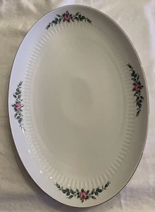 Vintage Zeh Scherzer Bavaria Germany Floral Goldrand Servierplatte 14 1/2" x 10" - Bild 1 von 8
