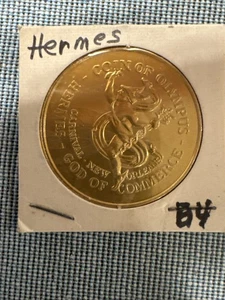 Mardi Gras Doubloon Hermes Coin of Olympus 1974 Aluminum Gold Combine Ship- B4 - Picture 1 of 6