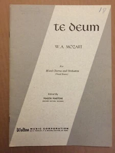 Te Deum, for Mixed Chorus and Orchestra (Vocal Score) / Mozart / 1970 - Picture 1 of 3