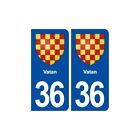 36 Vatan Blason Ville Autocollant Plaque Stickers