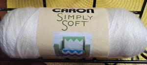 Caron Simply Soft Medium Weight Acrylic Yarn - 3.75 Skeins Color Off White #9702 - Picture 1 of 8
