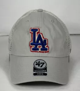 ‘47 brand LA Dodgers Closer stretch fit OSFA Mesh Back With Logo Gray New - Picture 1 of 7