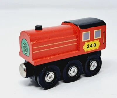 Motor Tren Madera Melissa and Doug Nº 240 Juguete Rojo Negro Madera Foto 1 de 4