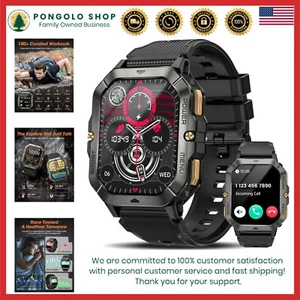 Durable Military-Grade Smart Watch: Track Health & Receive Calls Effortlessly - Picture 1 of 12