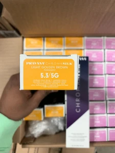 Pravana ChromaSilk Creme Hair Color - 4.3 Golden Brown for Unisex - 3 oz Hair Co - Picture 1 of 2