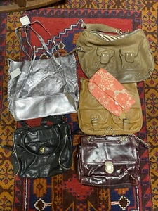 Lot of Six Hand Bag Bags Hype Anthropologie Michael Kors Banana Republic Pelle - Picture 1 of 11